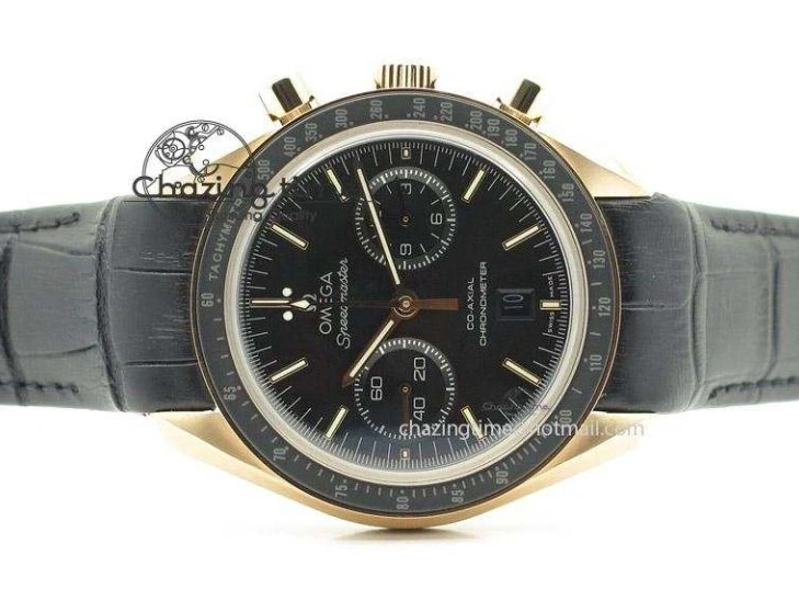 0420 Speedmaster ’57 RG Chrono AXF Best Edition On Black Leather Strap A Colorful 8284